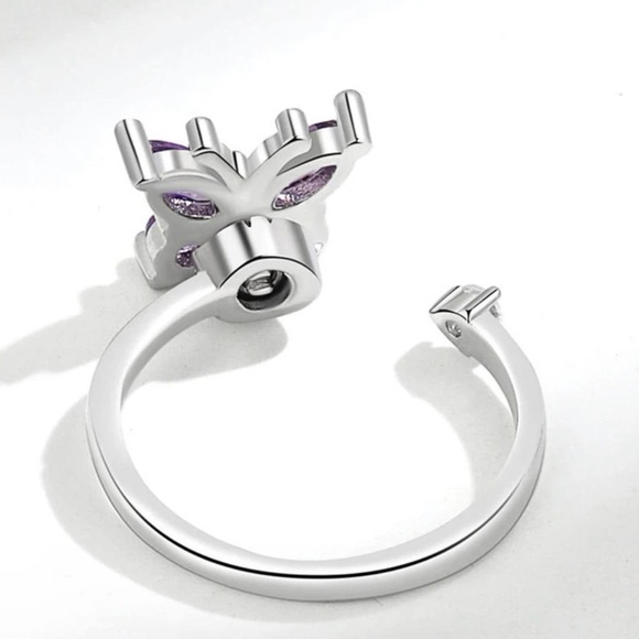 Butterfly Anti-Anxiety Spinning Cuff Ring - Picture 3 of 5